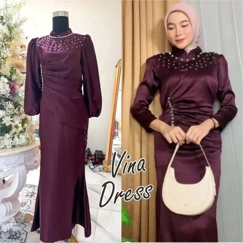 Cek Vina Dress Spesial Warna Burgundy / Dress Kondangan Viral Terbaru Gaun Pesta Kodongan Gamis Duyung dengan harga Rp57.600. Dapatkan di Shopee sekarang! s.shopee.co.id/1LZrAjAQlv?sha…