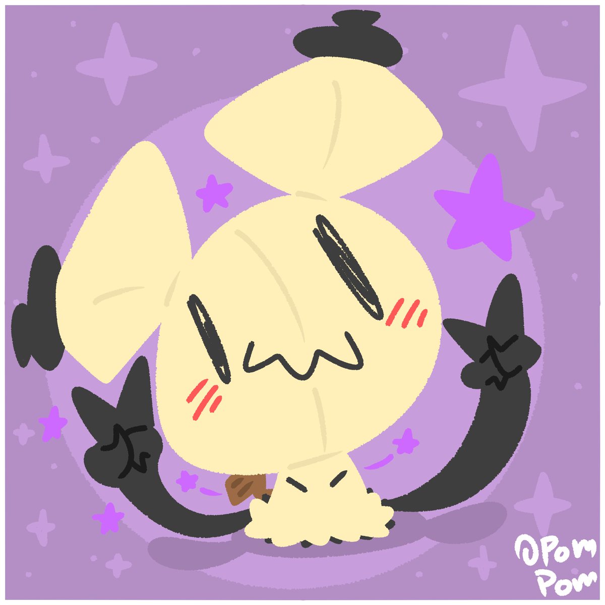 Doing a little pose, gettem Mimikyu! ✌️😙 

#fanart #Pokemon #mimikyu #art