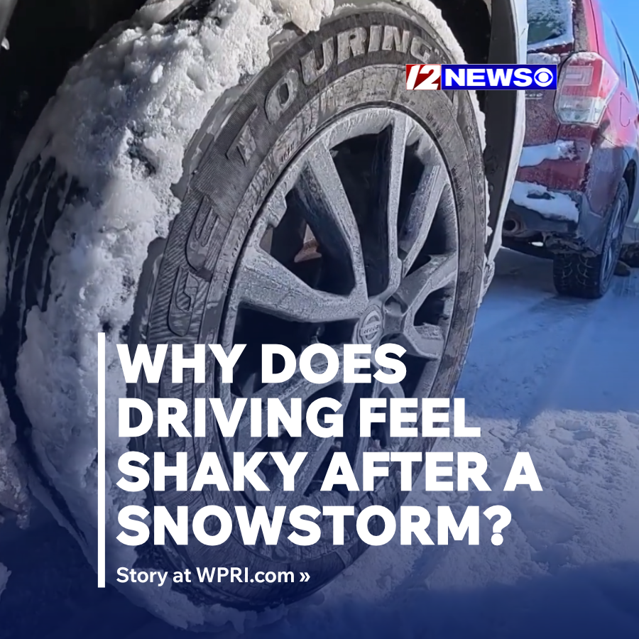 wpri12's tweet photo. When you got behind the wheel this morning, you may have noticed your vehicle vibrating more than normal. Experts say that's not just because of the road conditions: https://t.co/SV4xwvzJ2b https://t.co/wyEefZXTW3