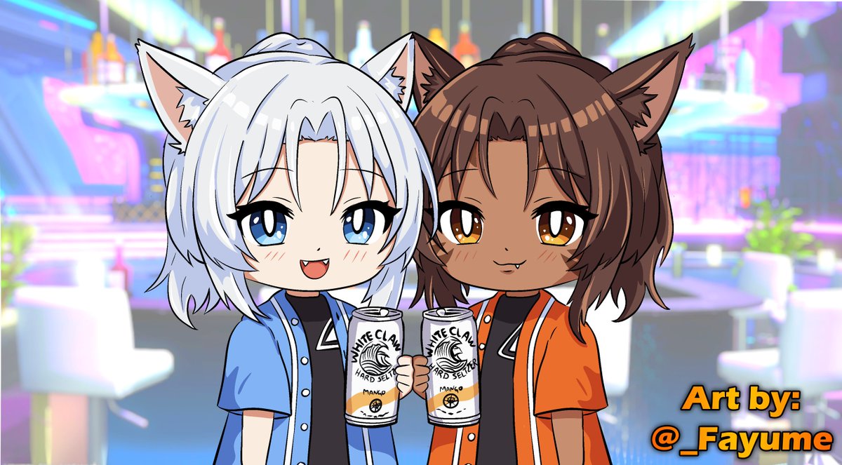 SensusYT's tweet photo. Just a couple of cool cats having a few drinks... 😸 🍻

ft. @KitsuKatTV

🧑‍🎨: @_Fayume

#FFXIV #FFXIVArt #FF14 https://t.co/fBmRxzrpJ1