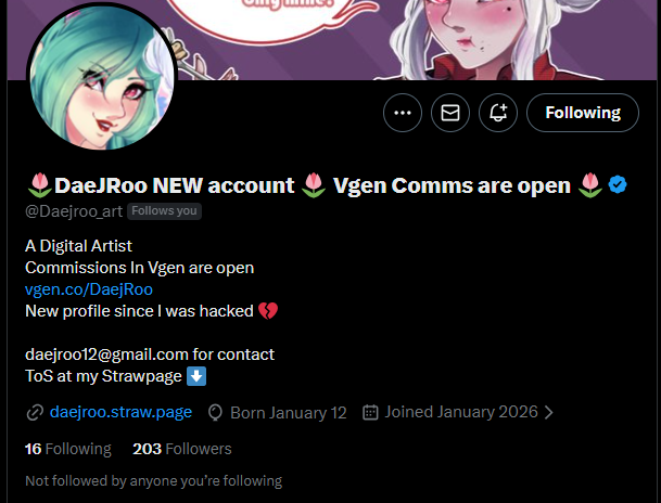 Daejroo_art's tweet photo. Also, thank you very much for +200 followers in less than 20 days guys! Being hacked wasn't a good way to start the year but thanks to you all I was able to reach this goal very fast :)!!!❤❤❤ I appreciate all of the support <33 . Thank you veeeeeeeery much ❤ https://t.co/qladDpjatX