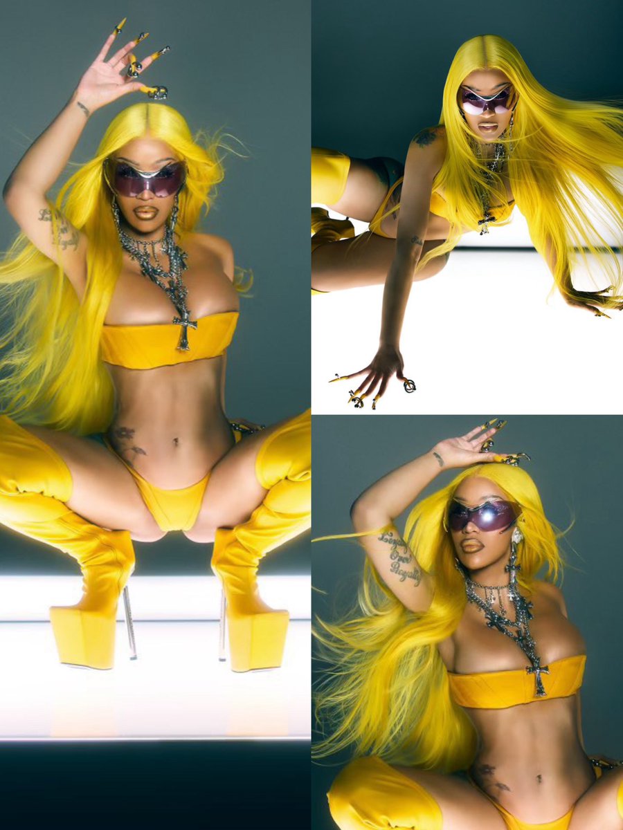 cardibnet's tweet image. this cardi b look is top tier.