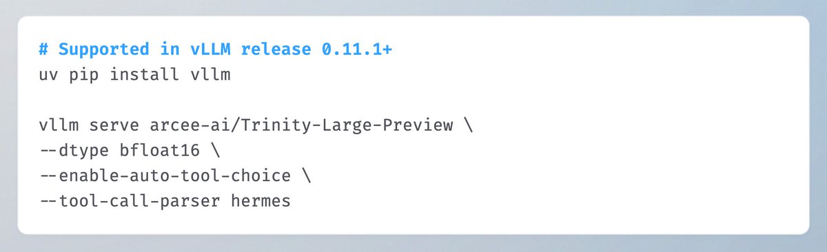 Serving command snippet
