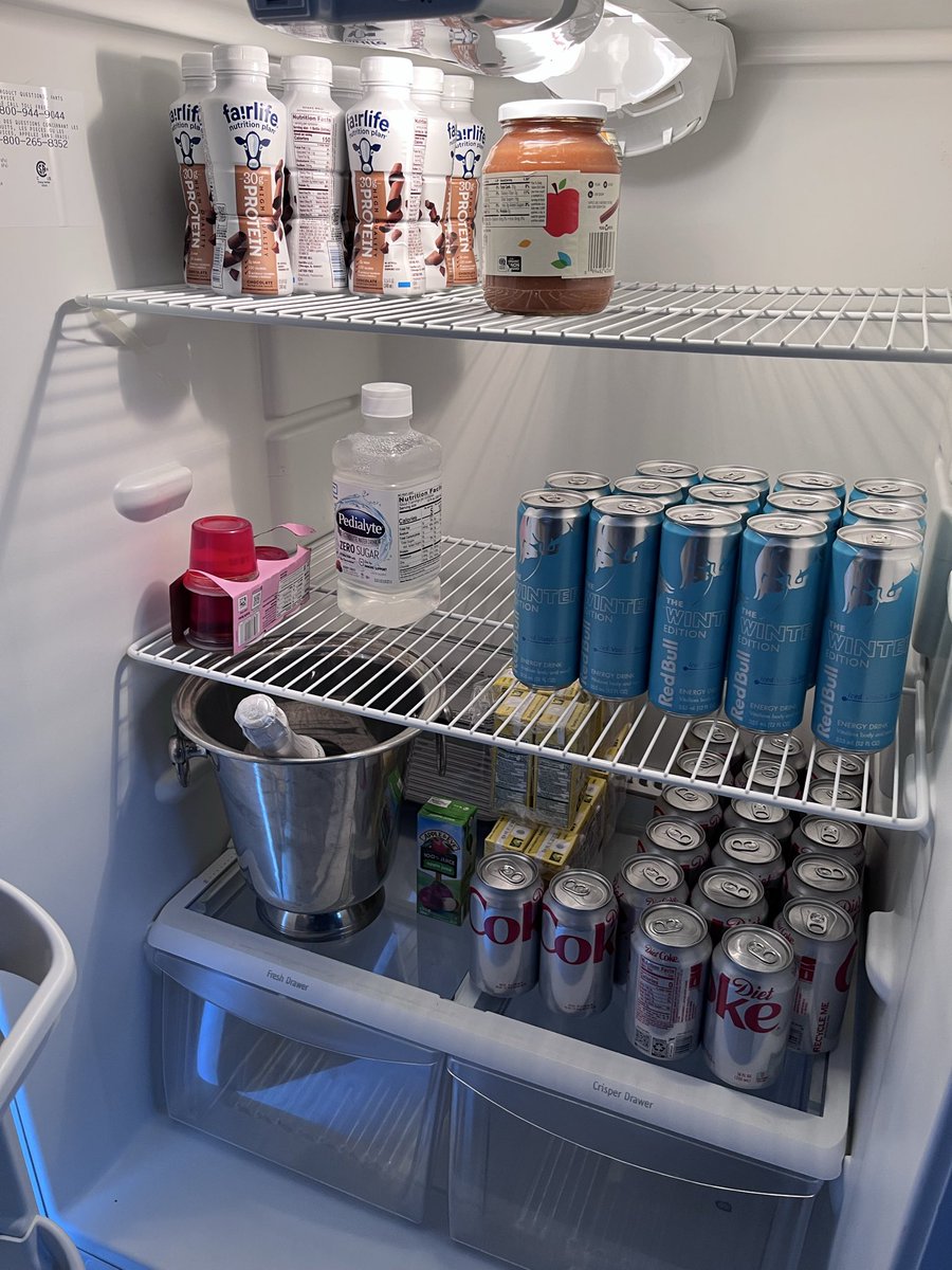 bimb4t's tweet photo. My fridge when my ED was at its peak https://t.co/tRjLjvi3LC