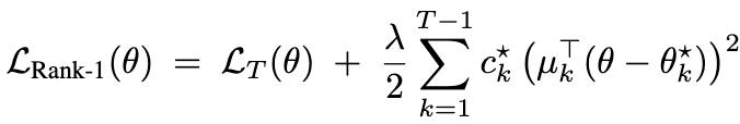 zekunwang28's tweet photo. Method: rank-1 EWC (cheap like diagonal: only using gradients, but captures the true dominant curvature direction) + generative replay (reduces replay drift + encourages shared optima).
Replay keeps shared optimal available; rank-1 EWC prevents destructive updates on old tasks. https://t.co/soNCOvNreL