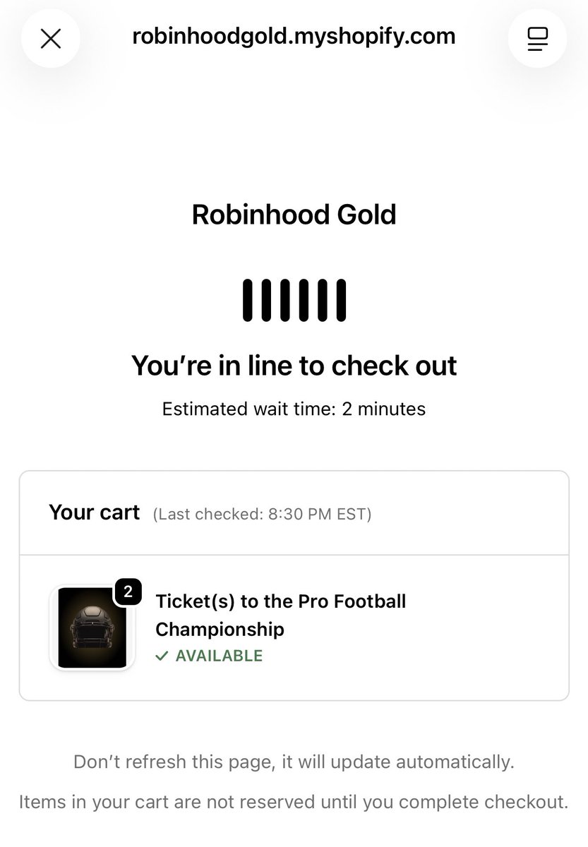 Robinhood got my hopes up and then ripped it away.  Well played
