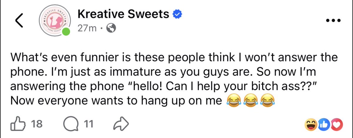 bluelivesmtr's tweet photo. STOP what you're doing and help us back @ICEgov - this EXPOSED anti-ICE “business owner” - is now under investigation! Major new dirt exposed!

Yesterday, we told you all about Gina “Porky”Porcello. They/them (we are assigning plural pronouns based on size) is the anti-law enforcement activist who claims to own a bakery called KREATIVE SWEETS LLC in Enfield, Connecticut.

She tried to run a GoFundMe to get people to buy her a bakery, but that failed for her worse than the Atkins diet. So now she is a “home baker”.

https://t.co/rhkJ0YwoZO

She hates @ICEgov, #lawenforcement and law and order, apparently.  Like... REALLY hates them.

But….now she’s under investigation. As it turns out, she’s got multiple arrests - including for her pitbull mauling a girl and for her own radicalism towards law enforcement.

Arrest 1: December 4, 2020: The owner of a pit bull fatally shot by Enfield police as it attacked a woman has been arrested

https://t.co/RwtV6zl1Cc

Arrest 2: Friday, may 19, 2023: Gina M. Porcello, 41, of Enfield, was charged with interfering with an officer and second-degree breach of peace, 2:39 p.m.

https://t.co/3eBZfFEChH

Court case judge against her for not paying bills: 

https://t.co/AClZwrDM0W

Oh, and that “home bakery”? It now appears it’s in violation of state laws. She claims to be operating under “cottage laws” (apparently not because she’s the size of a cottage).

https://t.co/yuO7NV1MoB.

But those laws appear to prevent her from selling to restaurants - which she is doing.

They also explicitly prevent her from interstate commerce, which it appears she’s also doing by selling online “exclusively”.

She's so desperate for business that she copied the anti-ICE move of another local bakery run by a fellow armpit fur-infested leftist.

It doesn’t appear that, despite seemingly being non-compliant with cottage laws, that she’s having health inspections at what some are calling a “house of filth”.

People calling her to order some cookies at +1 (860) 798-0470 were greeted by her screaming obscenities the second she picked up. She confirmed this online (see pictures).

It’s also unclear whether she’s collecting and paying sales tax - which, if she’s not as it’s been suggested, would be tax fraud and punishable by prison.

She wanted to be famous. Let’s make her famous.  Blast this EVERYWHERE.

@CTDPH @CTDRS @CTDCP @camhigby @libsoftiktok @CarlHigbie @EnfieldTM @PoliceEnfieldCT