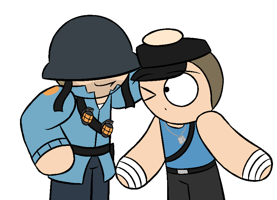 "You've done me proud, son!"

I drew this for myself back in 2024, I think. I never posted it properly here, though I have been using it as my Steam PFP for a while. This was sorta meant to be a proof of concept for an early scene of a story I'm writing. #TF2