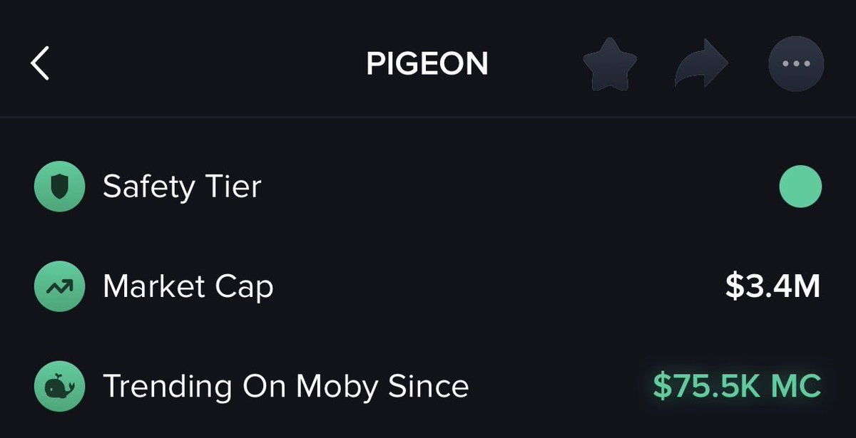 Trending on Moby since $75K MC 👀