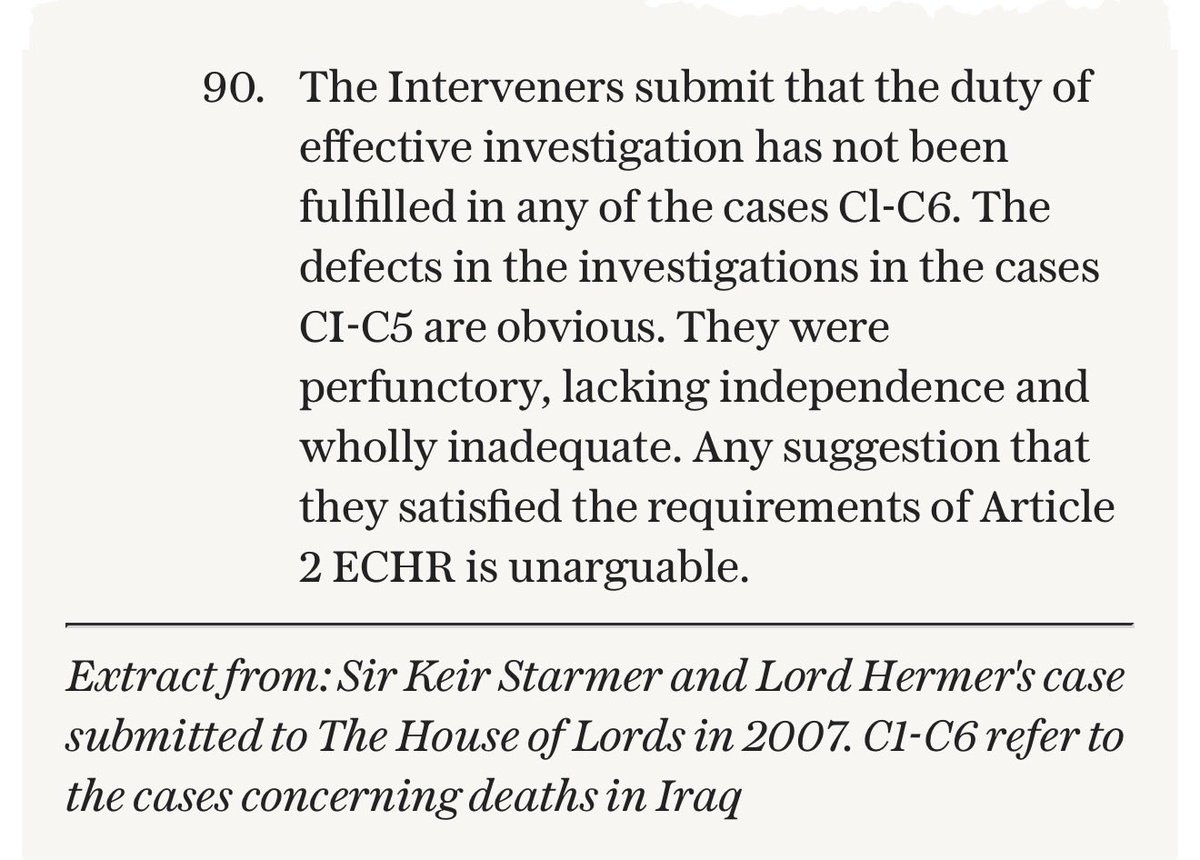 PatrickChristys's tweet image. I think this is the killer line from the @Telegraph - they claim Starmer provided this legal advice for free, along with Hermer - that ultimately led to an Iraq war veteran being tried (for 3rd time) for a crime he didn’t commit. It paved the way for others to be put on trial too