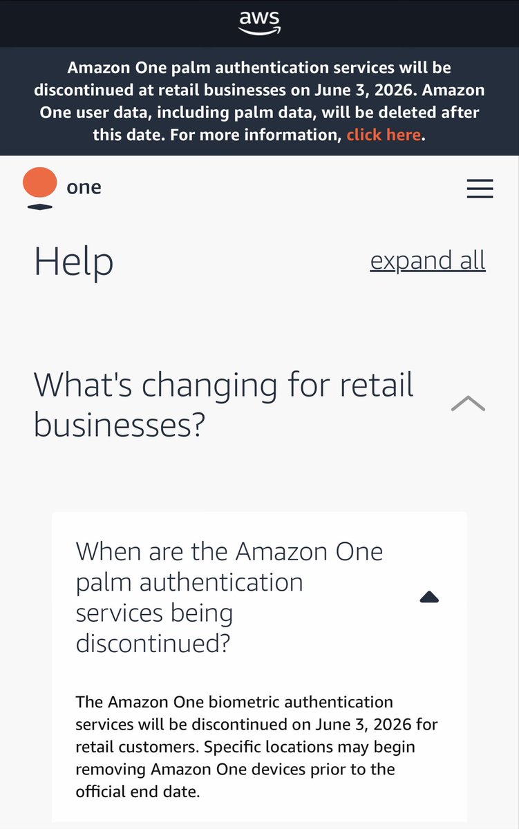 TimmyShea's tweet photo. This is a major loss, it is SUCH a convenient way to pay at @WholeFoods. Just scan your palm and your rewards and payment are done — frictionless!

@amazon #AmazonOne https://t.co/KTBrZz8Vi2