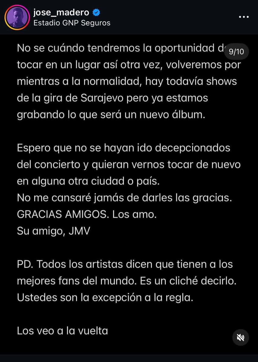 Mamá, José Madero me está haciendo llorar. 

"Yo te doy gracias por todo ese mal que hiciste humo". 💛