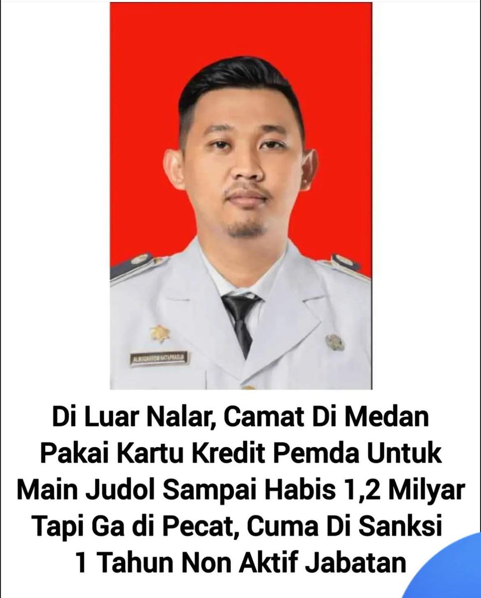 Cuma di 62, korupsi buat judol cuma dibebas tugaskan 12 bulan