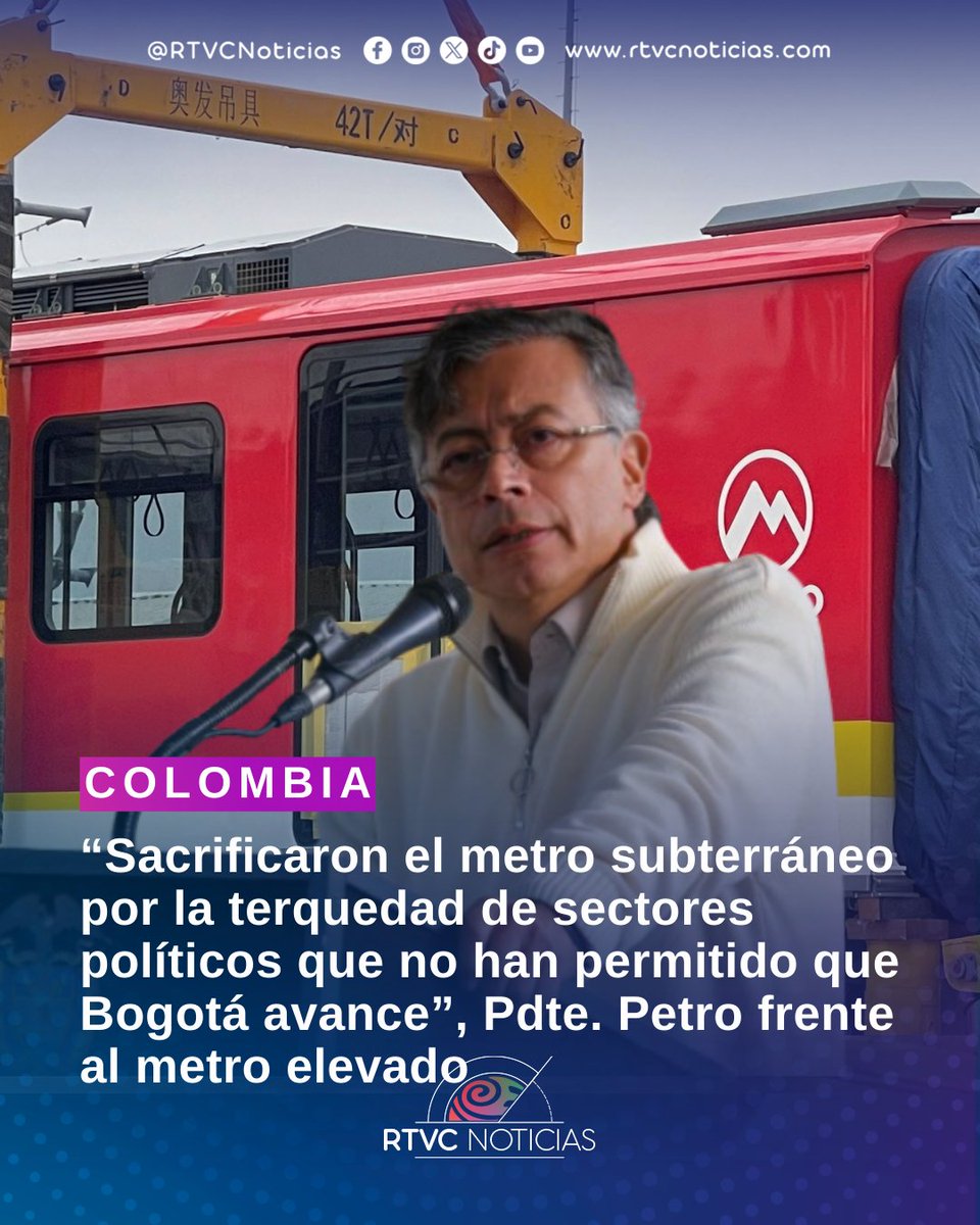 🗣️ “SACRIFICARON EL METRO SUBTERRÁNEO DE BOGOTÁ POR LA TERQUEDAD”

El presidente <a href="/petrogustavo/">Gustavo Petro</a> aseguró que decisiones políticas marcadas por la terquedad de algunos sectores impidieron que la capital avanzara hacia un sistema de transporte público moderno y eficiente. Según el