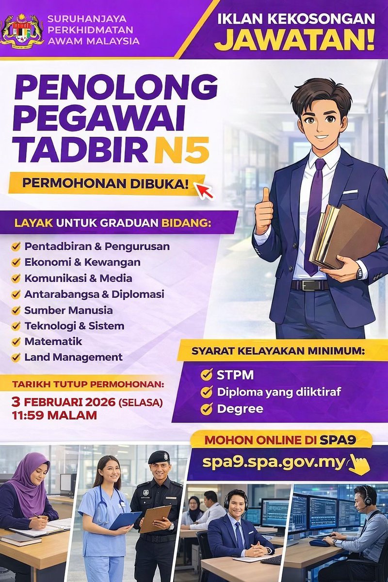 📌 Nak tahu bidang lengkap &amp; panduan permohonan?
👉 Baca di sini:
ehbuzz.com/spa-buka-jawat…￼