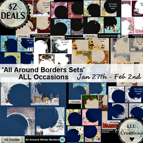 LLLCreations's tweet photo. This week you can pick up any of these 'All around Border' sets for only $2. Come see them all here: https://t.co/OZRW2afmee
#scrapbooking #scrapbook #digitalscrapbooking #digiscrap #scrapkits #LLLCreations #2DollarDeals #2DollarTuesday https://t.co/m3CcLfIfef