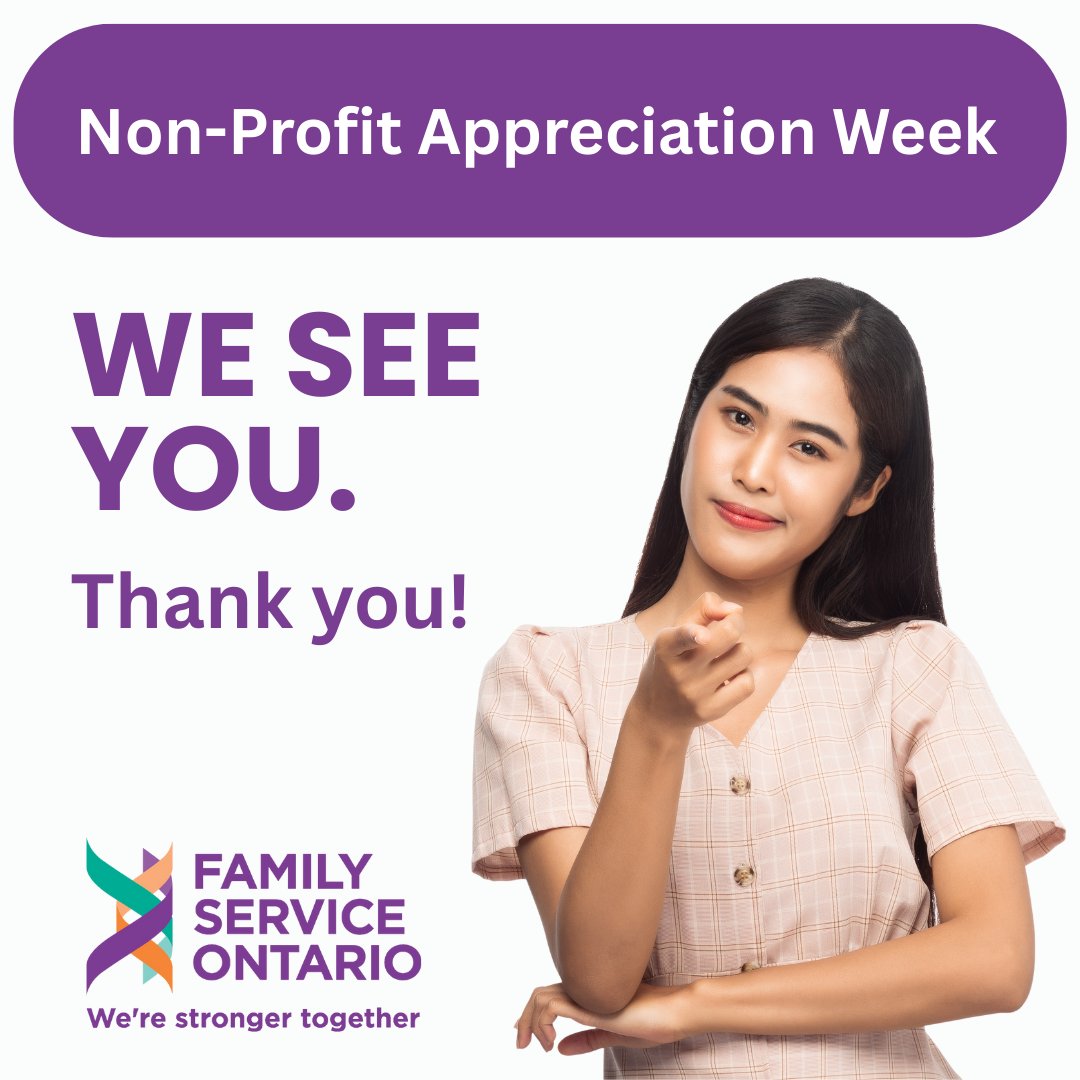 Nonprofits show up every day for families and communities. From Family Service Ontario, thank you for the heart, care, and impact you make. Your work truly matters.
