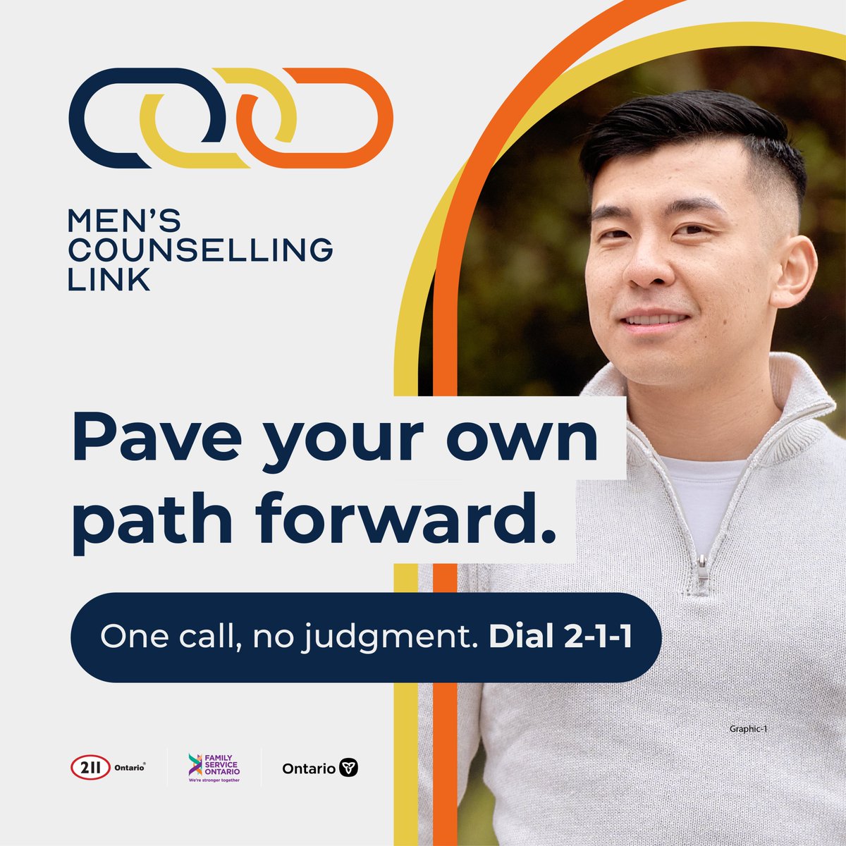 You can be the man you want to be – for yourself, your partner, and your family. 

Men’s Counselling Link offers free counselling to help you find your own path forward and heal your past.

You stay in control and we’re here to listen.