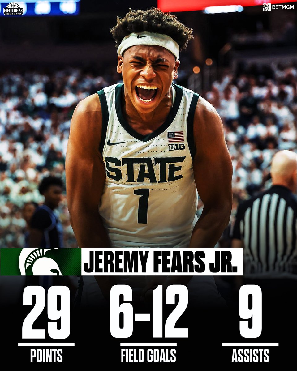 Jeremy Fears Jr. was BIG for <a href="/MSU_Basketball/">Michigan State Men's Basketball</a> as they escape Rutgers at the RAC 😤