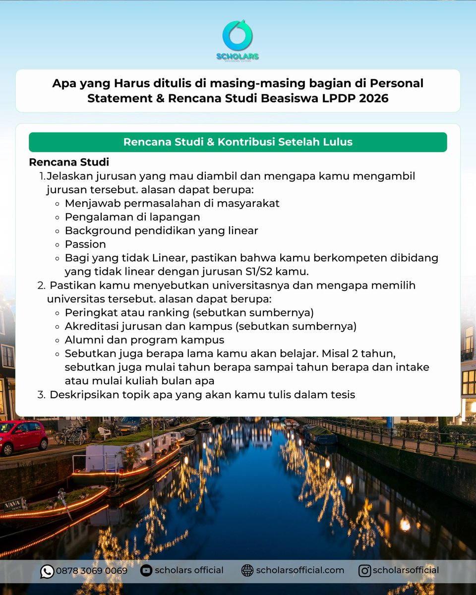 scholars_ig's tweet photo. LPDP 2026 resmi membawa persyaratan baru yaitu personal statement.
 Jangan asal nulis strategi untuk bidang STEM dan SHARE kini berbeda.
 Ini tips menyusun personal statement LPDP 2026 biar tetap relevan dan impactful.
#lpdp2026 #personalstatementlpdp #tipslpdp #beasiswalpdp #lpd https://t.co/jZg1w1HKbp
