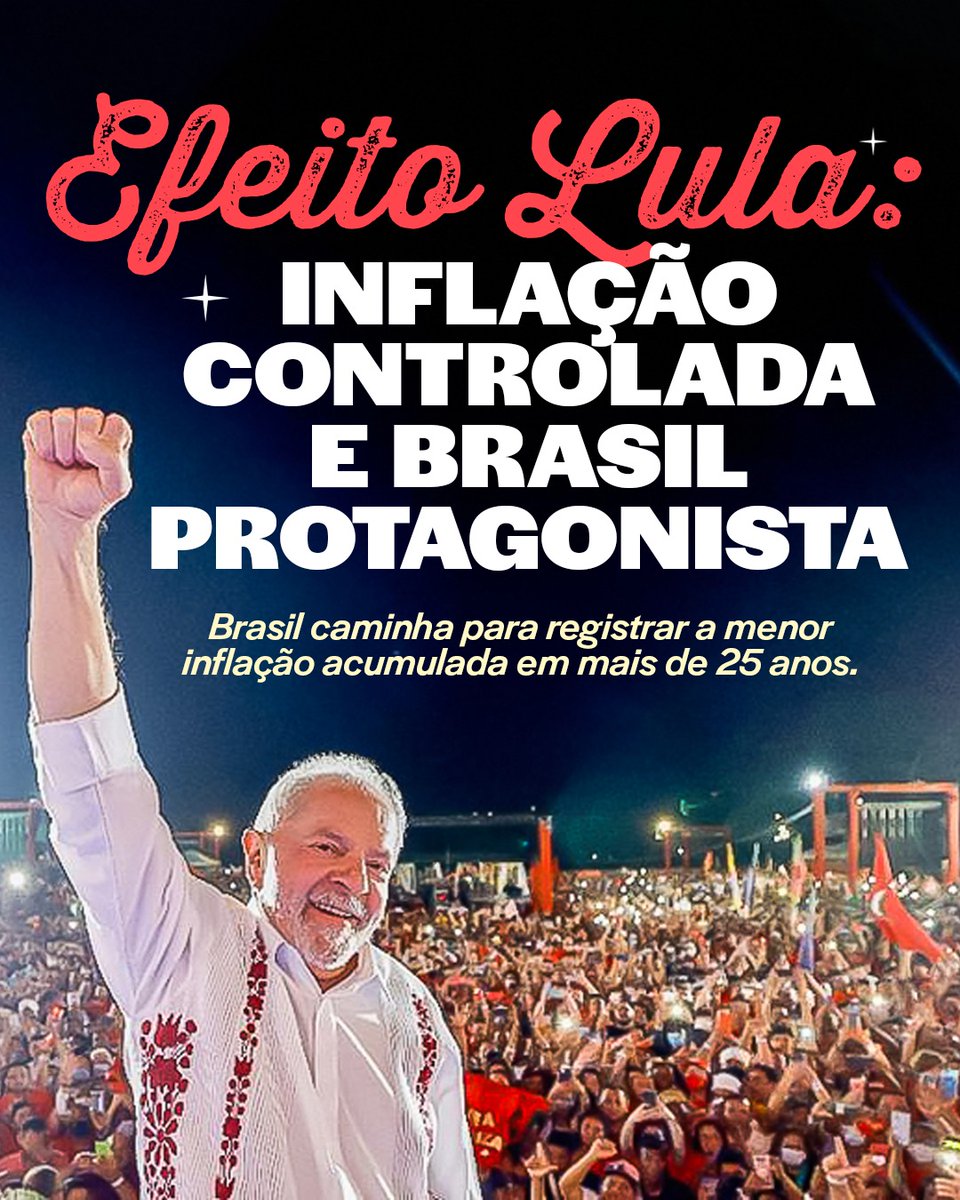 É preciso divulgar massivamente:

Bolsa de valores em recorde histórico.
Dólar em queda.
Inflação desacelerando.
Renda real em crescimento.
Emprego em alta.
Consumo reagindo.
Preço dos alimentos recuando.

Esses não são discursos. São dados. São resultados concretos da economia