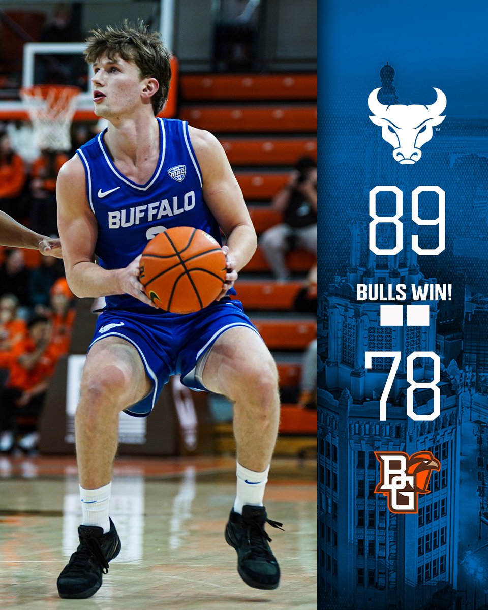 𝘽𝙐𝙇𝙇𝙎 𝙒𝙄𝙉!

The Bulls pick up a solid road victory at Bowling Green, 89-78!

Sabol led the way with 22 points and 5 assists! Five Bulls finished in double figures scoring!

The Bulls are back home on Saturday as they host Ohio at 2 p.m.

🎟️: tinyurl.com/nhsjxx4n