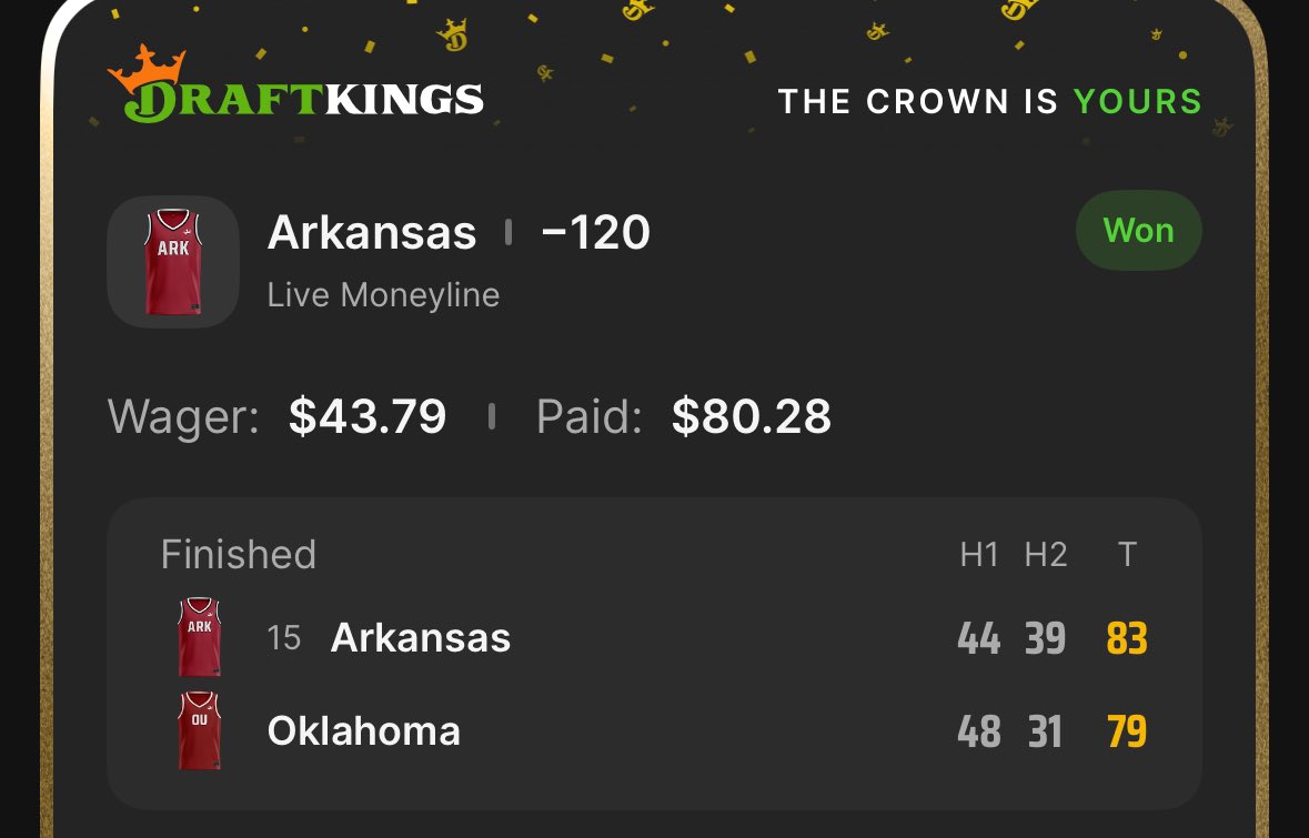 Go Hogs 🔥🏀✅

Posted at my guy <a href="/GoldieCapone_/">G🍋LDiE</a> <a href="/TheFundFlippers/">The Fund Flippers’ Den</a> 

Tap in 🆓🍻
discord.gg/gPMpmau4q