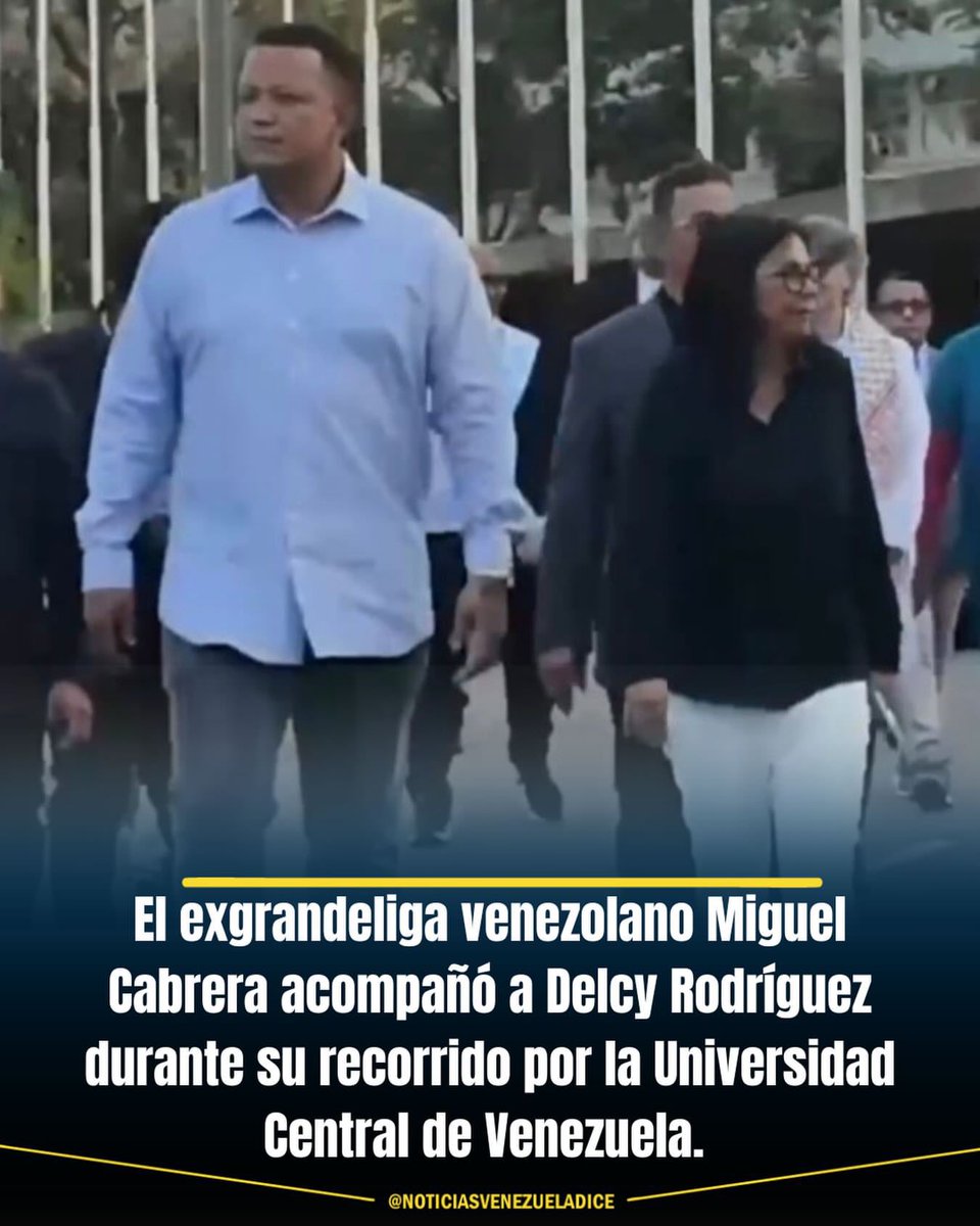 No hay figura que esté por sobre una nación. Ni béisbol, ni certamen, ni cantante ni nada. <a href="/MiguelCabrera/">Miguel Cabrera</a> te ensuciaste feo feo feo. Otro más que no merece ser llamado “venezolano (pareces el guardaespaldas de Delcy).

El exgrandeliga venezolano Miguel Cabrera acompañó a Delcy