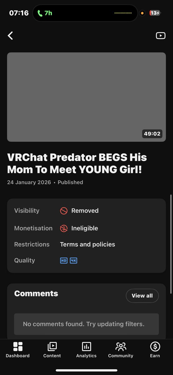 <a href="/TeamYouTube/">TeamYouTube</a> Please can you look into this? Someone has ABUSED the privacy complaint system by SPAMMING IT MULTIPLE TIMES.

The time stamp in questions minuet 1:49, clearly shows a picture of the man with a RED Eye Bar covering their IDENTIFYING FEATURES.

Yes, an eye bar (or