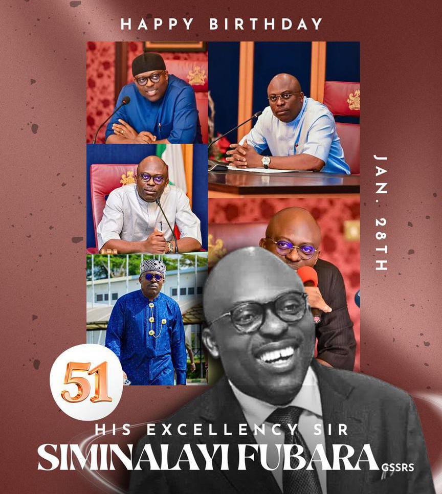Happy birthday my Governor ,
You're a good man, and always have the best interest of Rivers people at heart. 
May God continue to bless and protect you. Amen. 

Dr Nwagwu Chibuzor (voice of the resident doctors RSUTH)
<a href="/SimFubaraKSC/">Siminalayi Fubara</a>