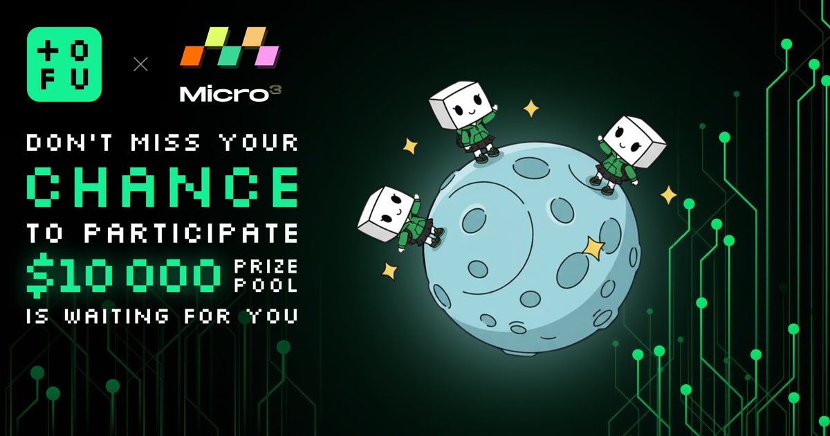 The Tale of Pegasus on <a href="/Micro3io/">Micro3</a> × Together.fun is still live - and there’s a $10,000 prize pool flying around the arcade 🕹️🟩

Run the quests, chase the rewards, and lock in your chapter of TOFU lore.

Less stress, more degen myth vibes ✨

Start your Pegasus journey