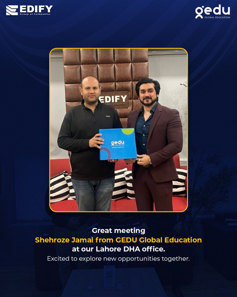 𝗘𝗱𝗶𝗳𝘆 𝘅 𝗚𝗘𝗗𝗨: 𝗘𝘅𝗽𝗹𝗼𝗿𝗶𝗻𝗴 𝗡𝗲𝘄 𝗛𝗼𝗿𝗶𝘇𝗼𝗻𝘀

#EdifyGroup #GEDUGlobalEducation #Collaboration #EducationOpportunities #Partnerships