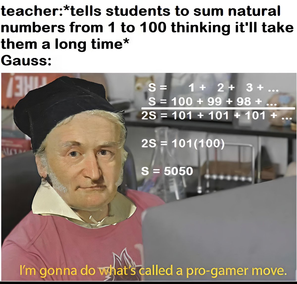 Math_files's tweet image. Gauss in childhood