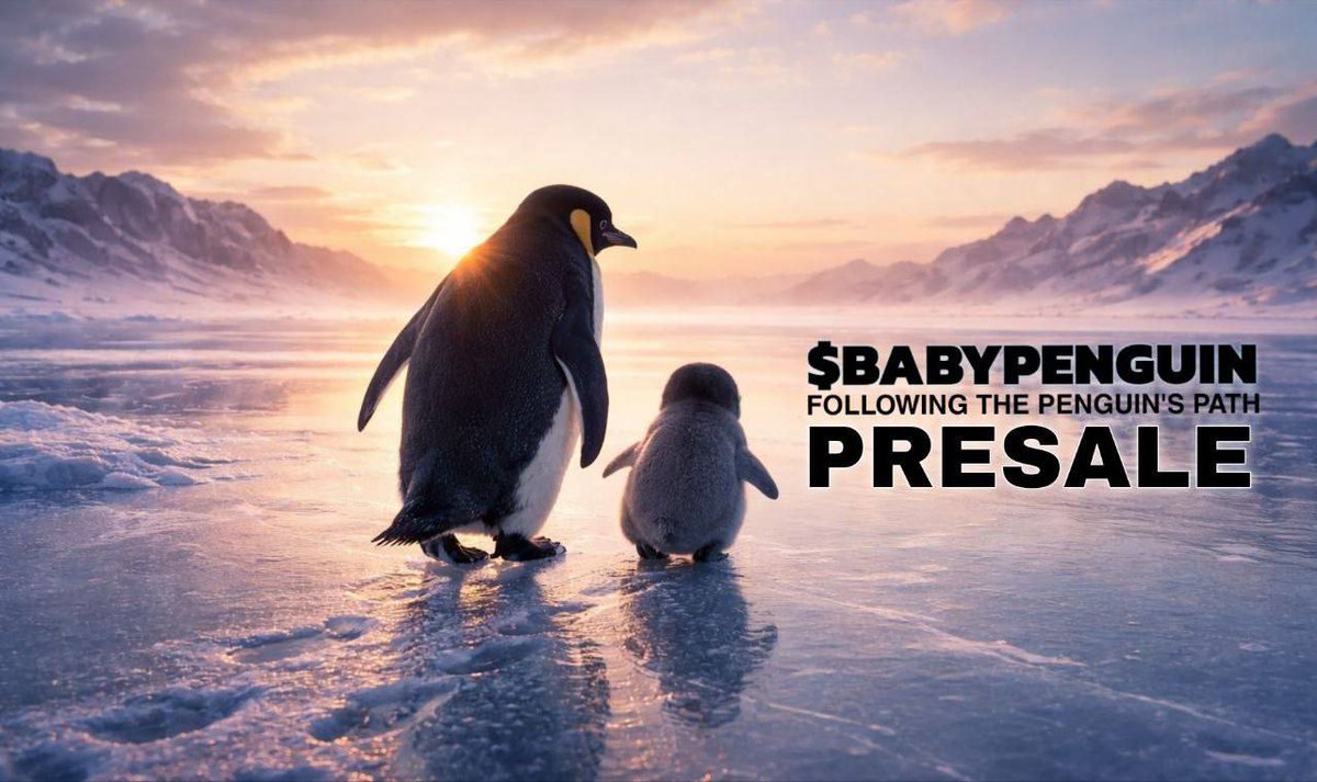 Baby Penguin presale is almost here, TODAY 6PM UTC ⏳🐧

Daddy Penguin already paved the way, viral attention, strong momentum, and is pushing towards ATH 👀📈

Now the Baby is ready to follow in Daddy’s footsteps 🐧➡️🐧

Backed by an experienced team that have done many multi