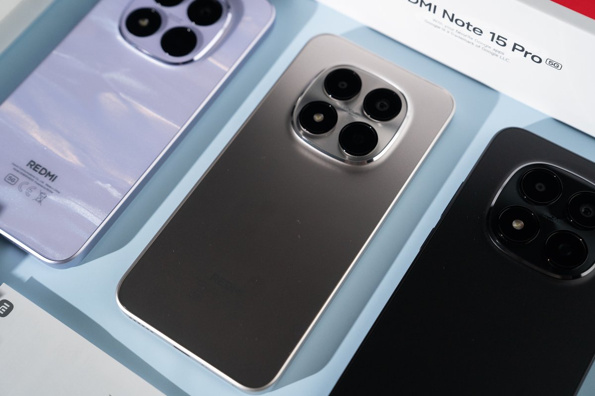 Xiaomi_PH's tweet image. Unboxing the power of the #REDMINote15Pro5G 📱 Available in Titanium, Mist Purple, and Black, built with Titan Tough durability, a 200MP Ultra-Clarity Camera, IP66/IP68/IP69/IP69K dust and water resistance, and a 6580nmAh long-lasting battery. It’s as beautiful as it is Titan