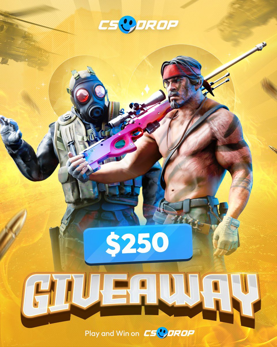 🎁 $250 GIVEAWAY 🎁

To enter:
✅ Follow <a href="/csdropcom/">CSDROP</a> &amp; <a href="/XGodDosia/">Dosia XGod</a>
🔁 Repost
👥 Tag 2 friends

Winner picked in 7 days 🏆
Prize credited on CSDrop
Good luck! 🍀