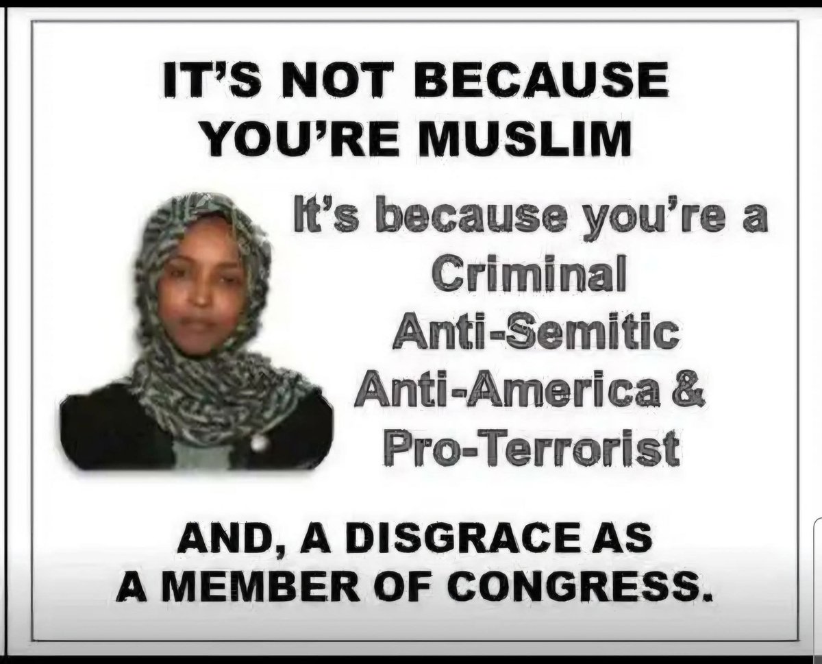 Sassafrass_84's tweet image. In case Ilhan Omar didn't get the memo.