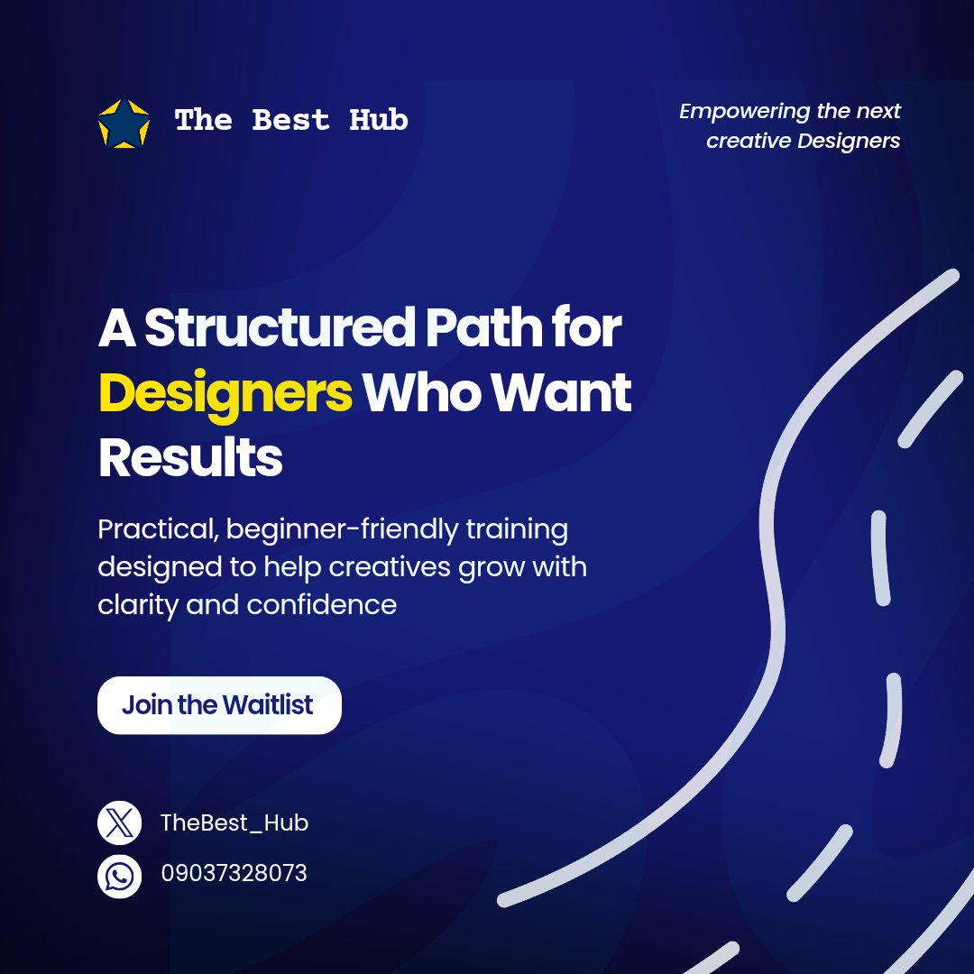 TheBest_Hub's tweet image. Design growth doesn’t happen by chance, it happens with structure.

At The Best Hub, we guide you step-by-step from confusion to confidence, helping you build skills that actually get results.

Ready to grow the right way?
👉 Join the waitlist.

#DesignTraining 
#CreativeGrowth
