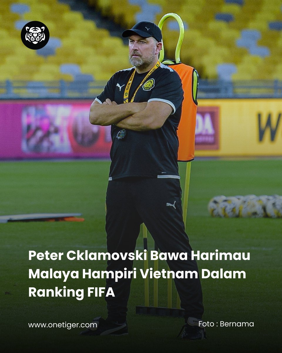 OneTigerForever's tweet image. Jurang ranking FIFA antara Malaysia dan Vietnam semakin mengecil. Perkembangan ini mencerminkan kemajuan Harimau Malaya di bawah kendalian Peter Cklamovski.

📷 Baca artikel penuh di onetiger.com
atau klik pautan di bio kami

#OneTigerArena #HariHariMau #HarimauMalaya