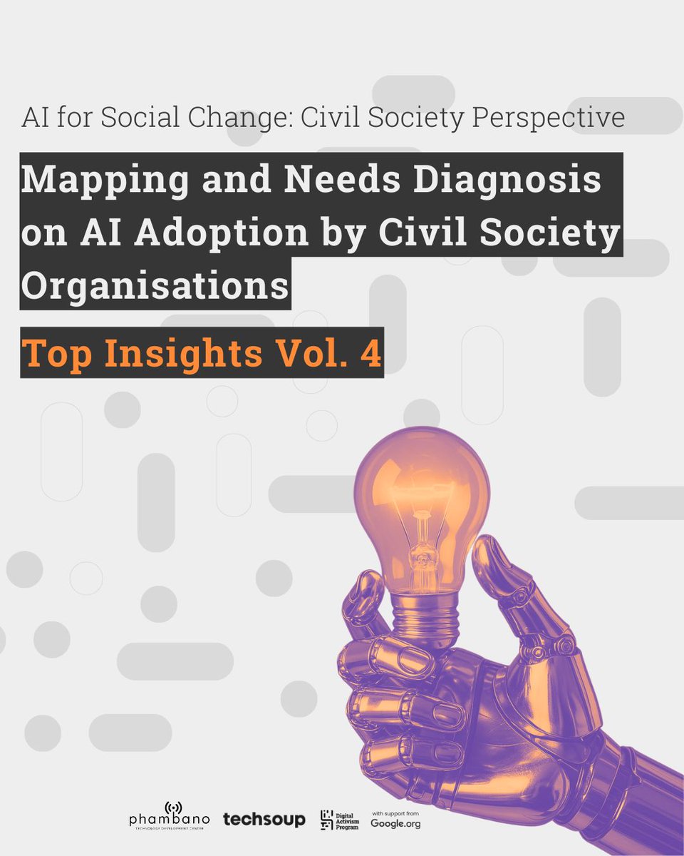 Do generic AI tools meet civil society organisations' needs? Key Insight 4 from our AI adoption assessment emphasises that AI should support CSO missions.

To transform civil society, AI must be designed with context and community in mind. 

Learn more: buff.ly/S5Lhg5r