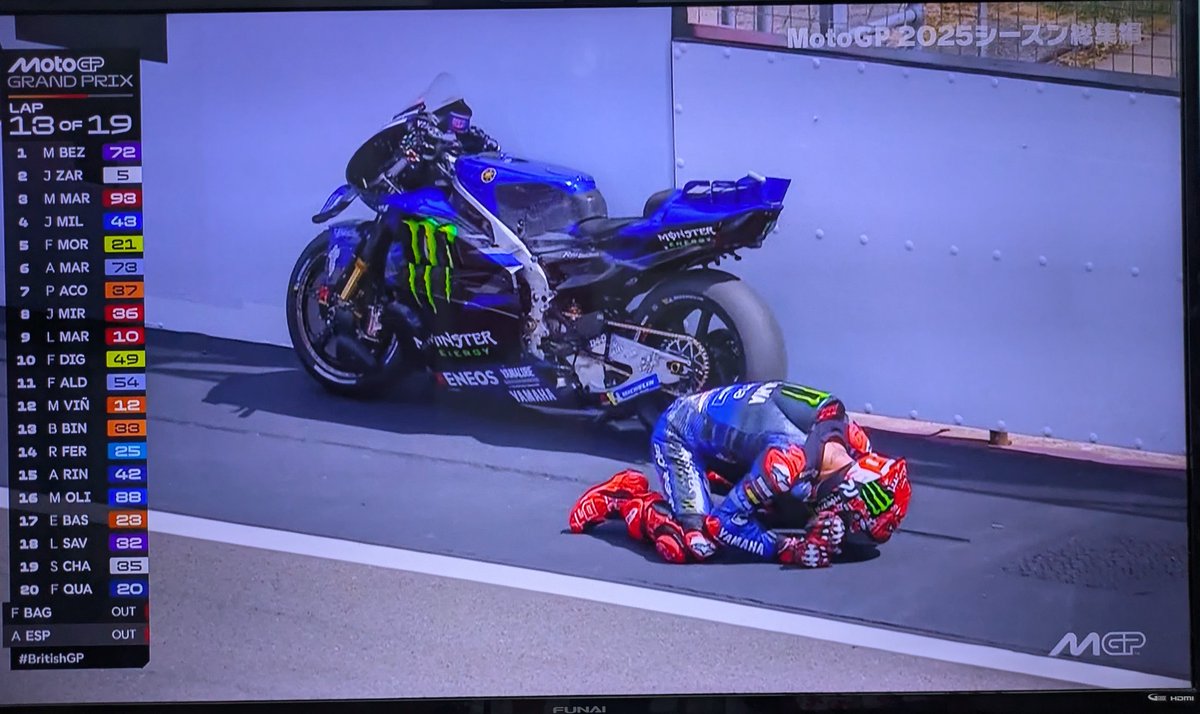 今から夜勤出勤なのにうっかりMotoGP総集編見ちゃって、このシーンで