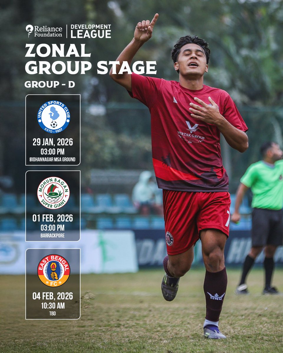 RajasthanUnited's tweet image. Reliance Foundation Development League | Zonal Group Stage – Group D

One round cleared, the journey moves forward.⚔️🌱

#Abkhelegarajasthan 
#RelianceFoundationDevelopmentLeague
#RFDevelopmentLeague
#ZonalGroupStage
#GroupD