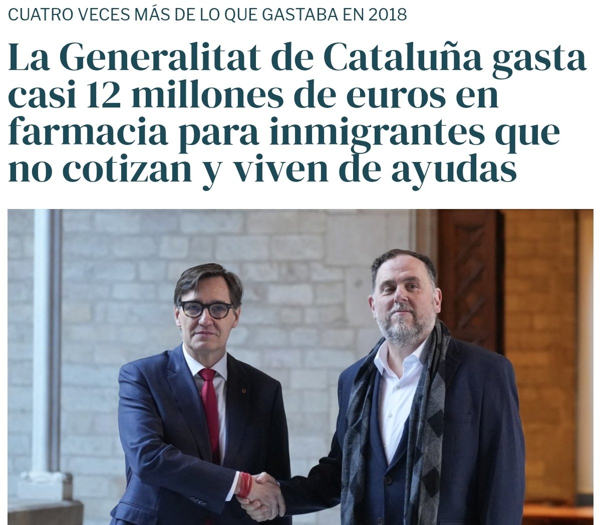 Robustiano21's tweet image. ¡Con dos cojonesl!

Vas a la Farmacia y ves que se llevan bolsas enteras de medicamentos totalmente gratis.
Pero lo lamentable es que muchos de esos medicamentos acaban vendiéndolos en Marruecos.
Y tú, a pagar religiosamente.