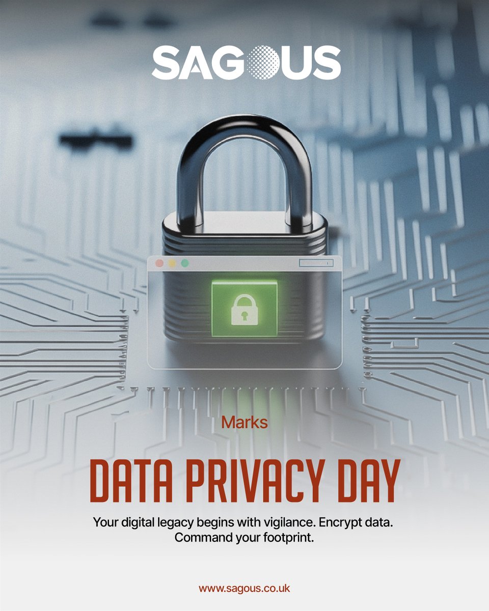 sagous_limited's tweet photo. Privacy grows through informed choices. Protection lasts through consistency. Your data. Your responsibility. This Data Privacy Day. Take control.
#sagousltd #DataPrivacyDay2026 #dpd2026 #TakeControlofyourdata #OwnYourPrivacy #dataprotection #CyberSecurity #AIGovernance https://t.co/bApfUCfZ32