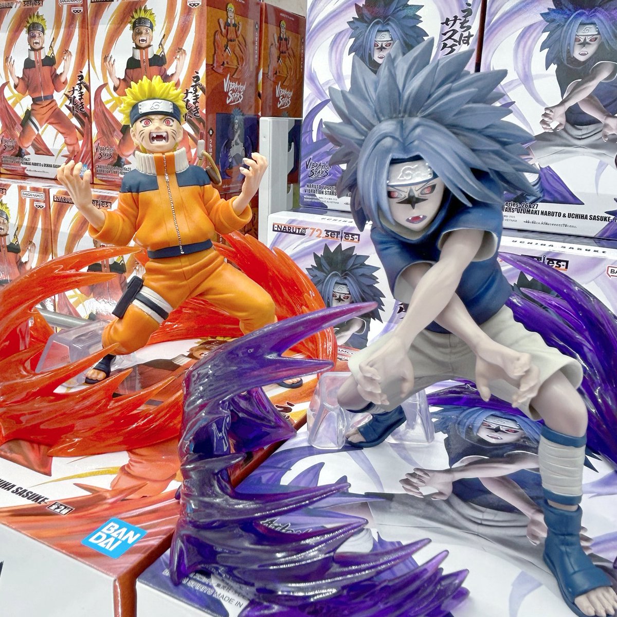 🍥フィギュア情報🍥 #NARUTO よりナルトとサスケのフィギュアを入荷