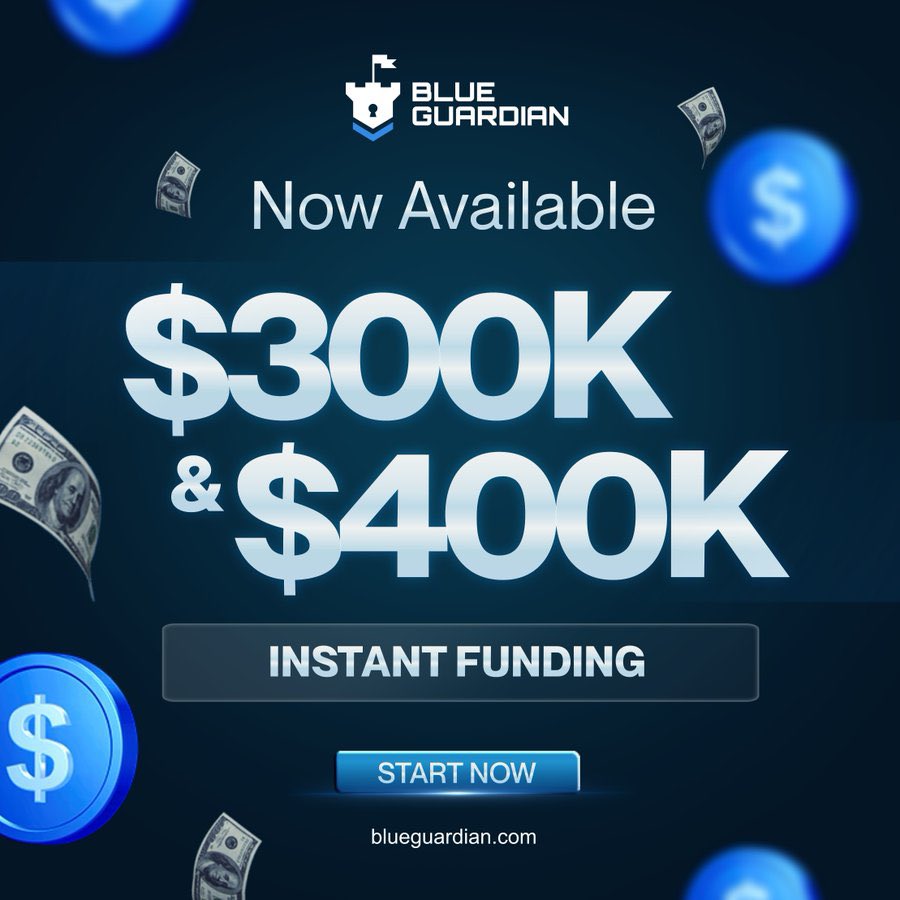 $300k &amp; $400k Instant Funding Starter accounts are live!

Trade instantly with big capital

Scale all the way up to $4M

🔥 45% OFF all Instant Funding accounts
🎁 1 free account after your first payout
💸 150% fee refund
🎟️Code : AUDIT

Start now → blueguardian.com/?afmc=AUDIT