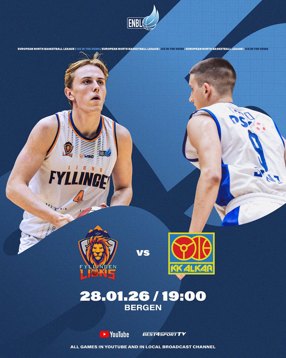 enbleague's tweet image. The Race for Two 🏁

Both squads currently hold one victory in the bank—tonight, one of them doubles that tally. 💎

Will the home crowd carry the Lions to victory, or will Alkar find their rhythm on the road? 💥

#ENBL2026 #season5 #gametime