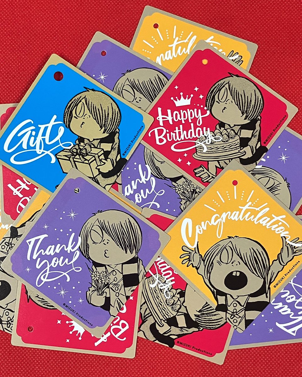 なんと！妖怪本舗のラッピングタグに
「Thank you」(内祝い)と
「Congratulation」(お祝い)のタグが仲間入り🎁🏷️

お花を持つ鬼太郎とばんざーいしてる鬼太郎が
とってもかわいい！

さらにお誕生日のタグもリニューアルして
よりお祝いを盛り上げるデザインになりました🎂

ぜひご活用ください🥳