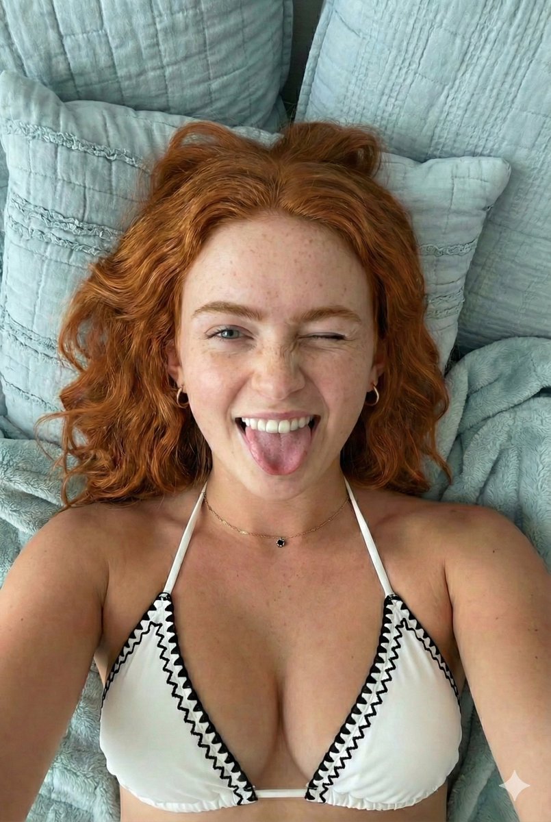 Playful Overhead Portrait with Winking Expression Prompt — example 3