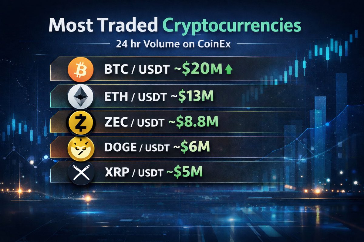here are the most traded cryptocurrencies 24 hr volume👇 BTC/USDT- $20M  ETH/USDT- $13M ZEC/USDT- $8.8M DOGE/USDT- $6M XRP/USDT- $5M these pairs are  where traders are active right now which one have you